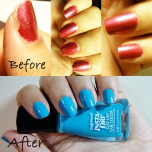 Pink by Juicy Couture to Brisk Blue by Sally Hansen